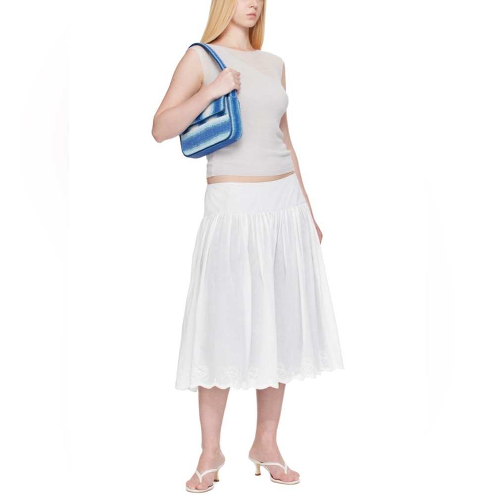 Price Firm - STAUD Tommy Ombré Striped Beaded Shoulder Bag in Ride the Wave - Picture 4 of 11